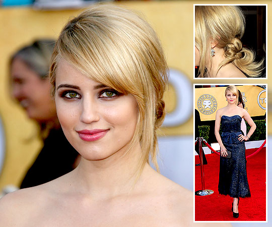 Dianna Agron Knotted Twist Updo